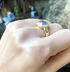 JR0339P - Blue Sapphire & Diamond Ring Set in 18 Karat Gold Settings