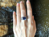 SJ6134 - Certified Ceylon Blue Sapphire with Diamond Ring Set in 18 Karat White Gold
