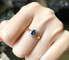 SJ1326 - Blue Sapphire with Diamond Ring Set in 18 Karat Gold Settings