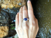 SJ1810 - Certified Royal Blue Sapphire with Diamond Ring Set in Platinum 950 Settings