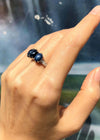 SJ2866 - Blue Star Sapphire with Diamond Ring Set in 18 Karat White Gold Settings