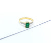 JR0616W - Emerald & Diamond Ring Set in 18 Karat Gold Setting