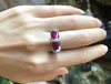 SJ1946 - Ruby with Diamond Ring Set in 18 Karat White Gold Settings