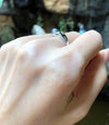 SJ1914 - Blue Sapphire with Diamond Ring Set in 18 Karat White Gold Settings