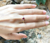 JR0468R - Ruby & Diamond Ring Set in 18 Karat Gold Setting