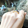 SJ1230 - Emerald with Blue Sapphire with Diamond Ring Set in 18 Karat Gold Settings