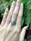 SJ6245 - Diamond with Blue Sapphire Ring Set in 18 Karat White Gold Settings