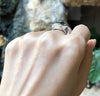 SJ1366 - Green Tourmaline with Diamond Ring Set in 18 Karat White Gold Settings