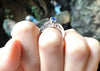 SJ1166 - Blue Sapphire with Diamond Ring Set in Platinum 900 Settings