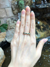 SJ2214 - Emerald with Diamond Ring Set in 18 Karat Rose Gold Settings