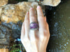 SJ2186 - Pink Sapphire with Brown Diamond Ring Set in 18 Karat White Gold Settings