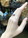 SJ1810 - Certified Royal Blue Sapphire with Diamond Ring Set in Platinum 950 Settings