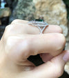 JR0381S - Green Tourmaline & Diamond Ring in 18k White Gold Setting