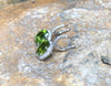 SJ1998 - Peridot with Diamond Earrings Set in 18 Karat White Gold Settings