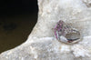 SJ1426 - Pink Sapphire with Diamond Ring Set in 18 Karat White Gold Settings