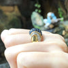 SJ2938 - Blue Sapphire with Diamond Ring Set in 18 Karat Gold Settings