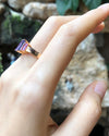 SJ2026 - Tanzanite with Pink Sapphire Ring Set in 18 Karat Rose Gold Settings