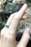 JR0643S - Emerald & Diamond Ring Set in 18 Karat White Gold Setting