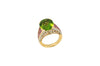 SJ3105 - Peridot, Pink Sapphire with Diamond Ring Set in 18 Karat Gold Settings