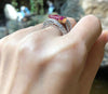 SJ1439 - Ruby with Diamond Ring Set in 18 Karat White Gold Settings