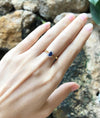 SJ1326 - Blue Sapphire with Diamond Ring Set in 18 Karat Gold Settings