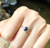 SJ1319 - Blue Sapphire with Diamond Ring Set in 18 Karat Gold Settings