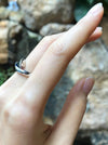 SJ6041 - Blue Sapphire Ring Set in 18 Karat White Gold Settings