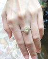 SJ2805 - Diamond and Yellow Diamond Ring Set in 18 Karat White Gold Settings
