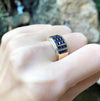 SJ1310 - Blue Sapphire with Diamond Ring Set in 18 Karat Gold Settings