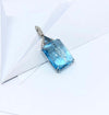 SJ2825 - Blue Topaz and Diamond Pendant Set in 18 Karat White Gold Settings