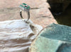 SJ3111 - Emerald with Diamond Ring Set in 18 Karat White Gold Settings