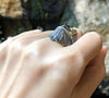 SJ1228 - Diamond Native American Ring Set in 18 Karat Gold Settings