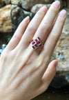 SJ1379 - Ruby with Diamond Ring Set in 18 Karat Gold Settings