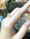SJ1211 - Emerald with Diamond Ring Set in 18 Karat Gold Settings