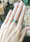 SJ1346 - Emerald with Diamond Ring Set in 18 Karat Gold Settings