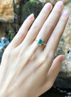 SJ1211 - Emerald with Diamond Ring Set in 18 Karat Gold Settings