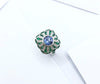 SJ1167 - Blue Sapphire with Emerald and Diamond Ring Set in 18 Karat White Gold Settings