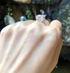 SJ1206 - Morganite with Diamond Ring Set in 18 Karat White Gold Settings