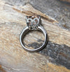 SJ1206 - Morganite with Diamond Ring Set in 18 Karat White Gold Settings