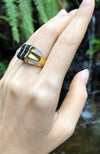 SJ1808 - Blue Sapphire with Diamond Ring Set in 18 Karat Gold Settings