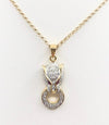 JP0015P - Diamond with Cabochon Ruby Panther Pendant Set in 18 Karat Gold Setting