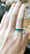 SJ1946 - Emerald Ring Set in 18 Karat White Gold Settings