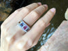 SJ6169 - Multi-Color Sapphire with Diamond Ring Set in 18 Karat White Gold Settings