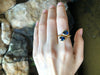 SJ1888 - Blue Sapphire Ring Set in 18 Karat Gold Settings