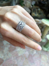 SJ1970 - Diamond Ring Set in 18 Karat White Gold Settings