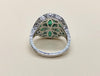 SJ2571 - Emerald with Diamond Ring Set in 18 Karat White Gold Settings