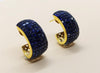 SJ2010 - Blue Sapphire Earrings Set in 18 Karat Gold Settings