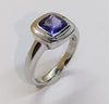 SJ6235 - Tanzanite Ring Set in 18 Karat White Gold Settings