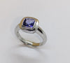 SJ6235 - Tanzanite Ring Set in 18 Karat White Gold Settings
