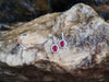 SJ3110 - Ruby with Diamond Earrings Set in 18 Karat White Gold Settings